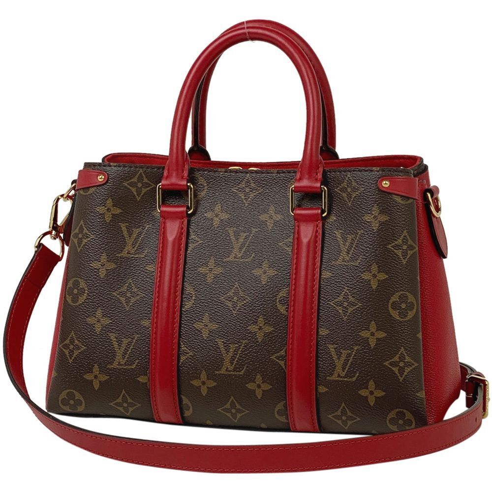 Louis Vuitton Soufflot NV BB Shoulder Bag Monogram Cerise Red